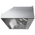 Wall-mounted exhaust hood with grease-catching labyrinth filter, electric fan and lighting ZVE-P12/09 1200x900x350mm