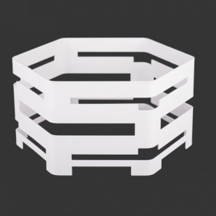 Buffet base hexagon 300x150mm, white, art. 00415
