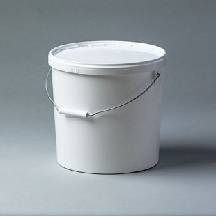 Round bucket 15 l. white, lock D=300 in