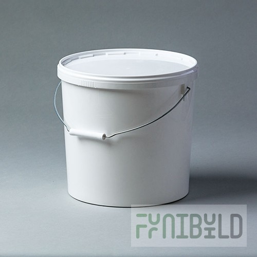 Round bucket 15 l. white, lock D=300 in