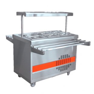 Refrigerated counter PVV(N)-70PM-NSH (open, shelf with lighting, 1120 in.) /all stainless steel.