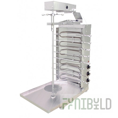 Electric shawarma F3ShmE (3 heating elements, with motor) (425x690x1070mm, 220V, 8kW, weight 15kg)