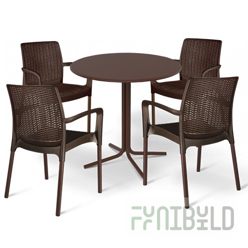 Outdoor kit SHT-DS21 brown / corrugated moire (zinc)