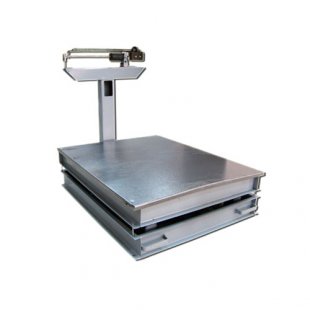 Mechanical trade scales, area (floor) VT-8908-500, 1000x600x1090mm. in., platform 800x600 in, weighing limit up to 500 kg.