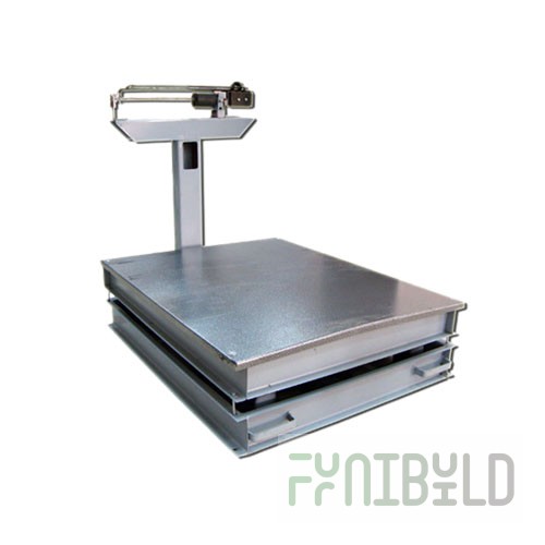 Mechanical trade scales, area (floor) VT-8908-500, 1000x600x1090mm. in., platform 800x600 in, weighing limit up to 500 kg.