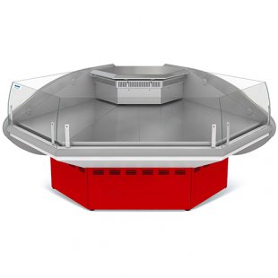 Showcase medium temp. corner open 1465x1465x875mm