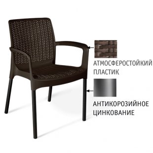 Dining furniture set SHT-DS22 black-brown / black (zinc)