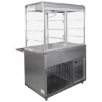 Refrigerated table with display case Lira-Profi SOEP-V/LP (1120x705(1030)x1700(1720) in, stainless steel, backlight, 6 shelves, 220V)