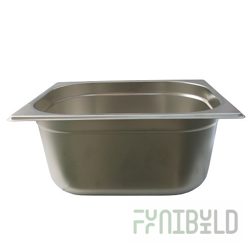 Gastronorm container without lid stainless steel GN-1/2 depth 150, 8.4 l. (325x265x150 in.), in pack 10/20 pcs.
