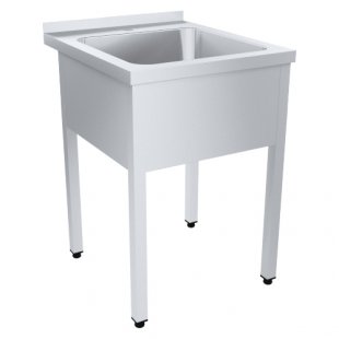 Washing bath, solid-drawn PROFI NT VMOtsb1-500PNT with side 600x700x870-890 in, (capacity 500x500x300 in)