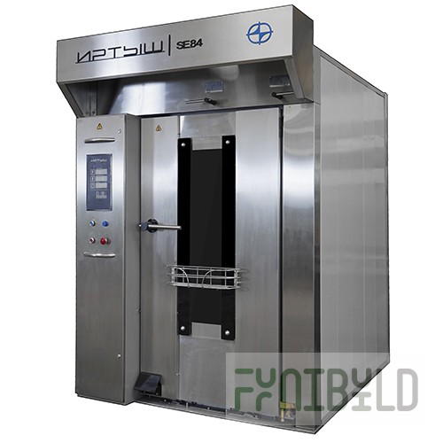 Rotary oven IRTYSH PVT - 08Df 1 (2260x1520x2180mm; 33 kW; for baking trays 700x540mm; stainless)