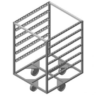 Trolley for KTD-100 (820x765x1195 in, stainless steel)