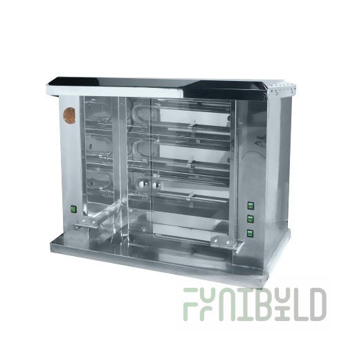 Electric spit grill F3U1E (950x430x750 in, 380V, 6.8 kW, weight 56kg)