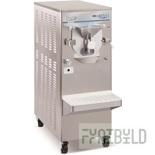 Floor-standing batch freezer for ice cream Frigomat TITAN 1 W (1420x520x900/1120 in, 8 kW, 400V, cooled water)