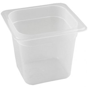 Gastronorm container without lid p/p GN 1/6, H-150, 176x162x150mm, (transparent plastic) 422102101, in pack. 8 pcs.