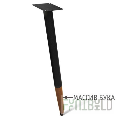 Table frame SHT-TU12 (solid beech) black/dark walnut 170x165x770 in (height when installed 730 in)