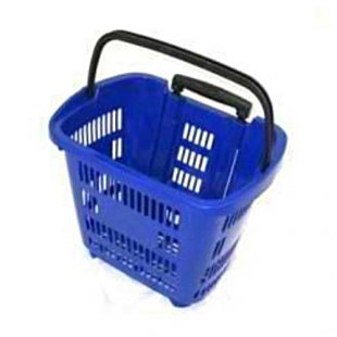 Plastic shopping cart on 2 wheels PBT34