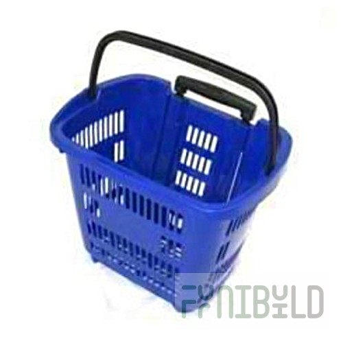 Plastic shopping cart on 2 wheels PBT34