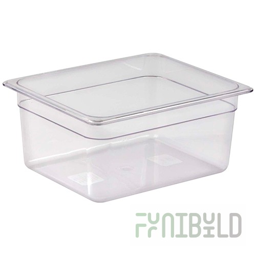 Gastronorm container without lid polycarb. GN 1/2, H-150, 325x265x150mm
