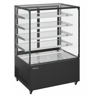 Medium-temperature display case, 600x700x1500 (1550) in, KS71-150 VV 0.6-1 +2...+10C black