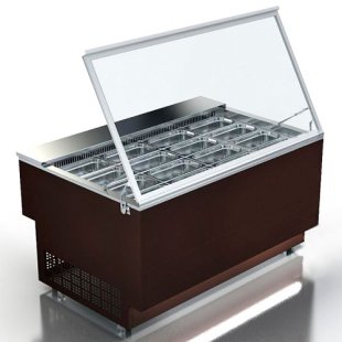 Medium temperature display case 1000x950x740(1370)mm