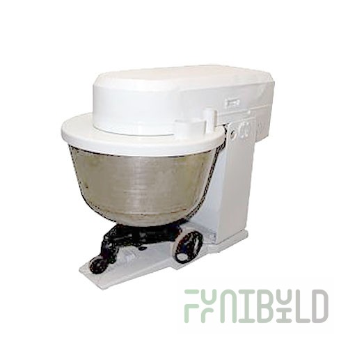 Spiral dough mixer with a movable bowl for yeast dough Penzmash TMM-140 (1280x850x1027mm, 1.5 kW, 220 kg, with a stainless steel bowl)