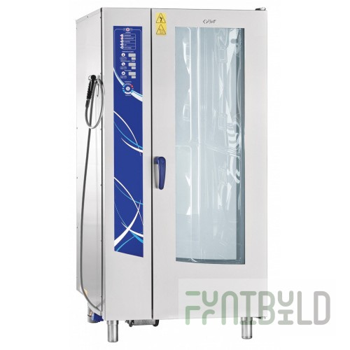 Convection steamer PKA 20-1/1PM2-01 (890x890x1780mm, 20 GN1/1, boiler, programs, automatic wash, 35 kW, 400 V)