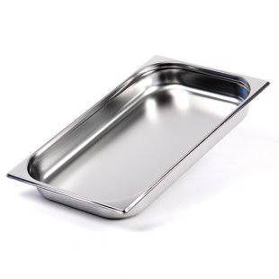Gastronorm container without lid stainless steel GN-1/1 depth 65 (without lid and handles, 530x325x65 in, all stainless steel)