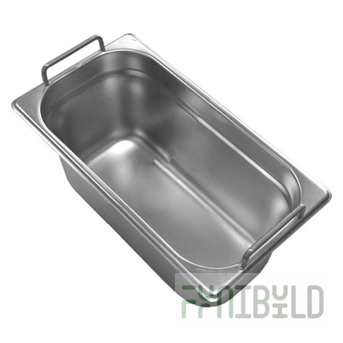 Gastronorm container without lid stainless steel GN-1/4 depth 150 (265x162x150 in) for EMK, PMES, vitrine and salad bars PVV