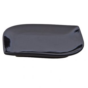 Plate 25x19x1.7 cm, (6 pcs in a pack) black ceramics art. 401 (BLK)