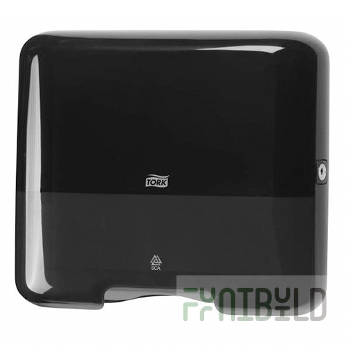 Dispenser for sheet towels Singlefold ZZ-sl. Elevation mini black art. 553108, in pack 1 pc.