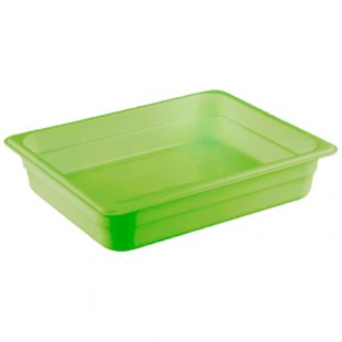 Gastronorm container without lid p/p GN 1/2, H-65, 325x265x65mm, (plastic, green), 422107409 in pack. 14 pcs.