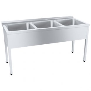 Washing bath, solid-drawn PROFI NT VMOtsb3-500PNT with side 1700x700x870-890 in, (capacity 500x500x300 in)