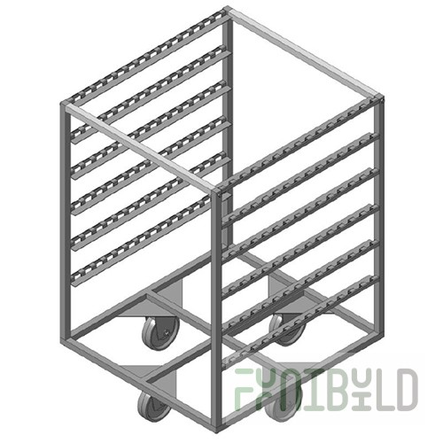 Trolley for KTD-100 (820x765x1195 in, black)