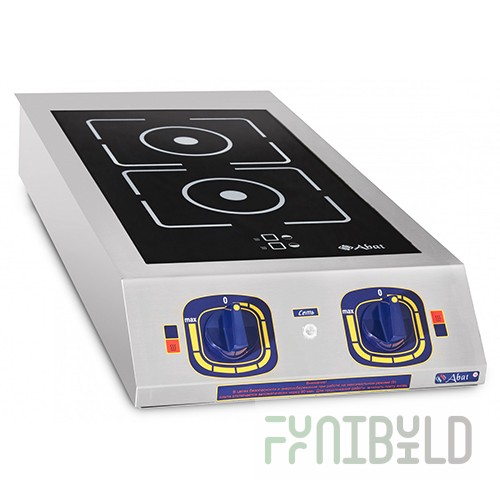 Induction cooker KIP-2N (362x702x118.5 in, tabletop, 2 conf, glass ceramic 6 in, BOOST mode, 3.5 kW, 230 V)
