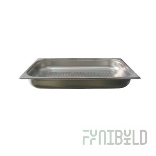 Perforated gastronorm container without lid stainless steel GN-1/1 depth 65 (530x325x65 in), in pack 10 pcs.