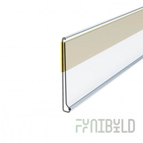 Self-adhesive price tag holder 1250x26mm art. DBR26-TP9-1250, in pack. 50 pcs. (transparent)