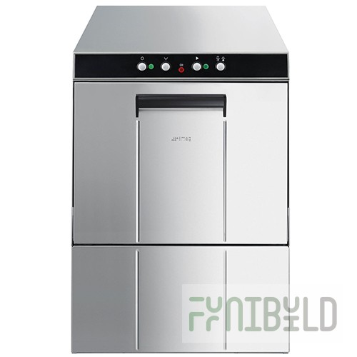 Front-loading dishwasher SMEG ECOLINE UD500D (580x600x820mm, 500x500mm cassettes, electromechanical control, 220V/380V, 3.2/5.7 kW)
