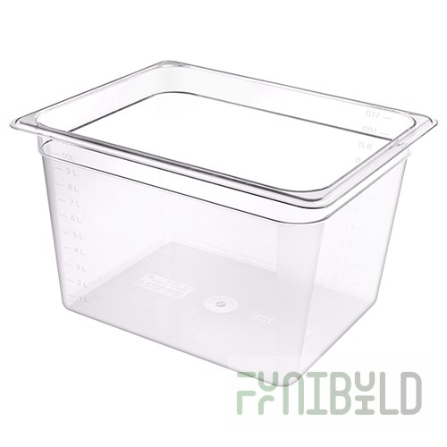 Gastronorm container without lid polycarb. GN 1/2, H-200, 325x265mm, art. 422110901, in pack 6 pcs.