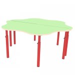 Children's table adjustable in height 1-3 degrees.