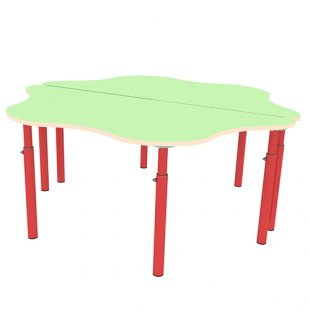 Children's table adjustable in height 1-3 degrees.