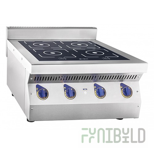 Induction cooker KIP-47N (700x750x475mm, tabletop, 4 conf, 6mm glass fiber, BOOST mode, 7 kW, 400V)