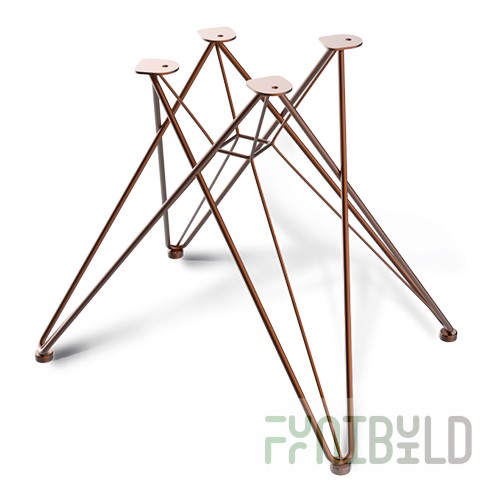 Chair frame SHT-S50 (copper metallic), 455x420x430 in