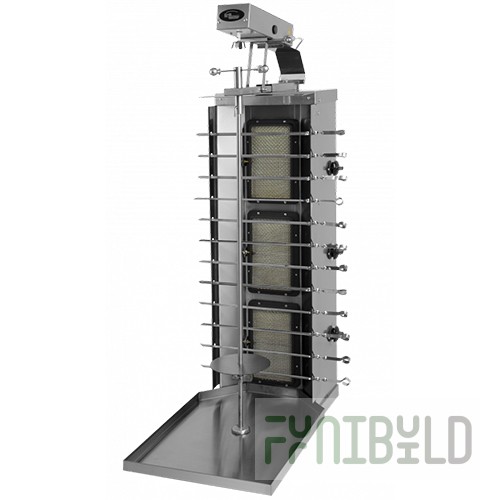 Gas shawarma-kebab maker F2ShmG(u)/ 11211 (with motor) (Shaverma) (515x800x970mm, 0.32kg/h)
