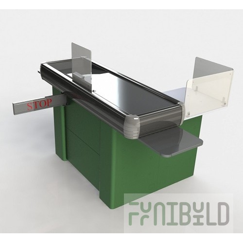 Cash register MINIMARKET PLUS L 1900x1100x900mm, cashier's cabinet, narrow storage unit art. inN-L-1900