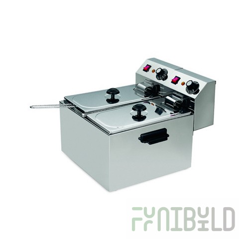Deep fryer cabinet GASTRORAG CZG-40-2 tabletop (2 boilers with capacity of 4 l with lids, 2 baskets, 435x455x305 in)