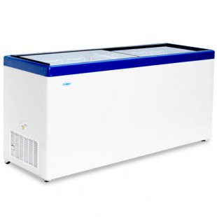 Chest freezer V=589l, MLP-700 -18...-25 1804x604x790mm, red, glass lid (7 baskets)