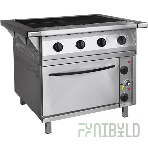 Electric stove 4 burners with oven PEP-0.48-DSh-01 (840(1050)х850(900)х860(880)mm