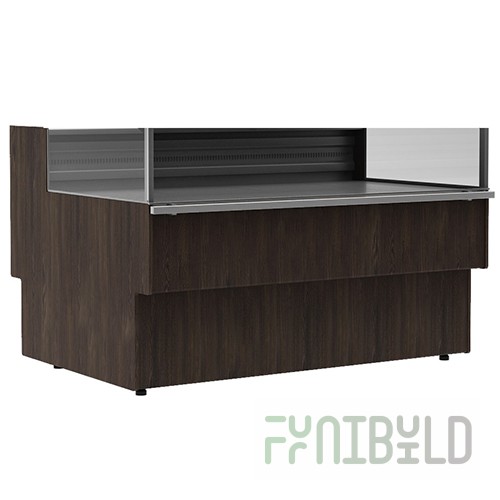 Medium-temperature display case 1290x1110x870mm, GC110 VM 1.25-2 wenge (ВХСо-1.25 Carboma GC110 dynamics) 0…+7С WITHOUT SIDES