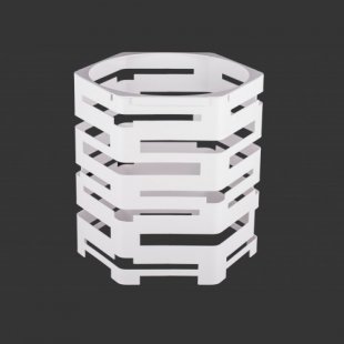 Buffet base hexagon 300x300mm, white, art. 00418